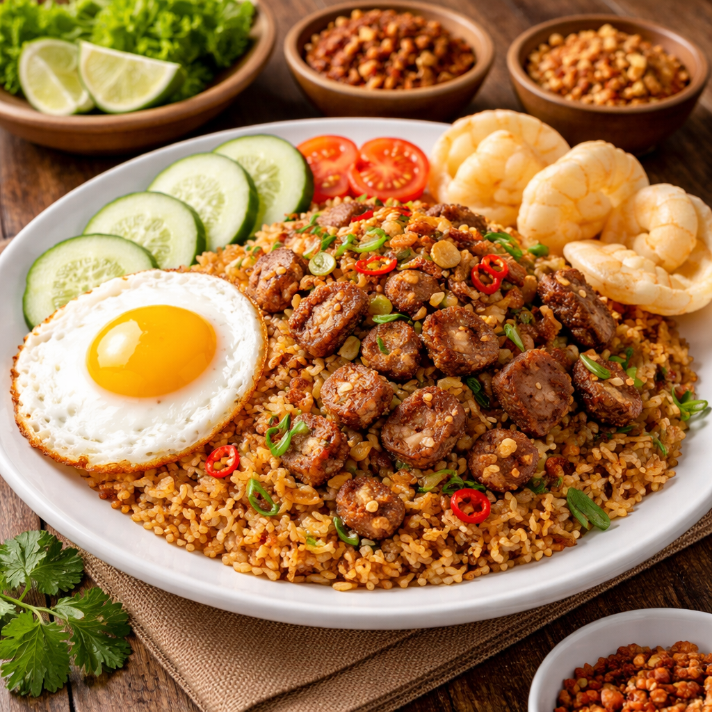 Nasi Goreng Babat Eat and Eat – nasi goreng dengan olahan babat sapi